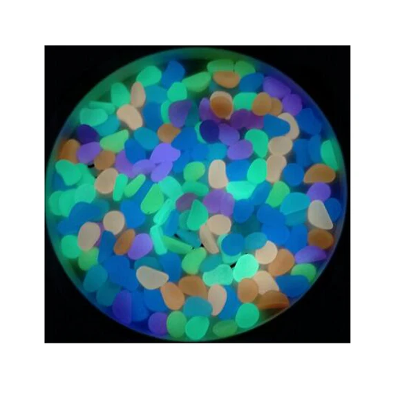 multi color resin luminous pebbles stone garden  decorations gifts