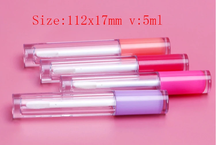 
DIY Empty Round Long High-end Simple Lip Gloss Tube 