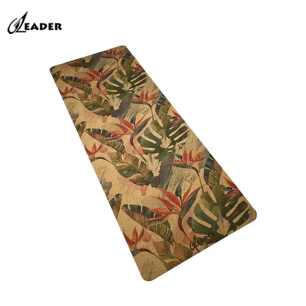 Устойчивый 100% переработанный натуральный Дерево резиновый пробковый неопреновый напечатанный логотип Экологичный коврик для йоги