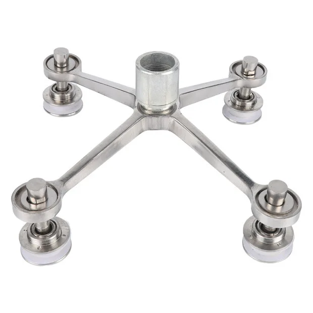 China Factory Stainless Steel Glass Balustrade Canopy Spider 4 Connector Fittings Curtain Wall Spiders