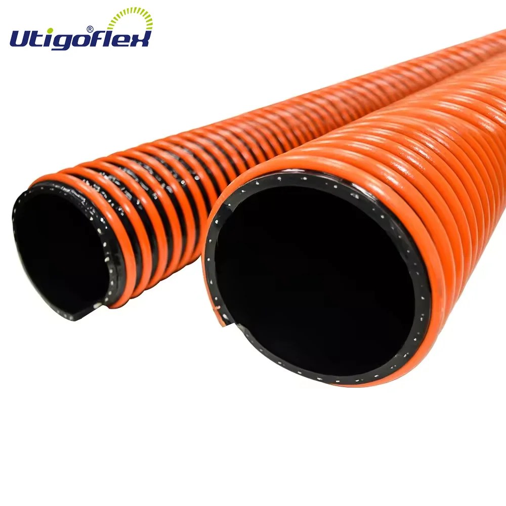Highly Durable NBR Blended Nitrile Rubber Anti Static Fuel /Gasoline Drop Hose with rigid PVC Helix and Embedded Grounding Wire