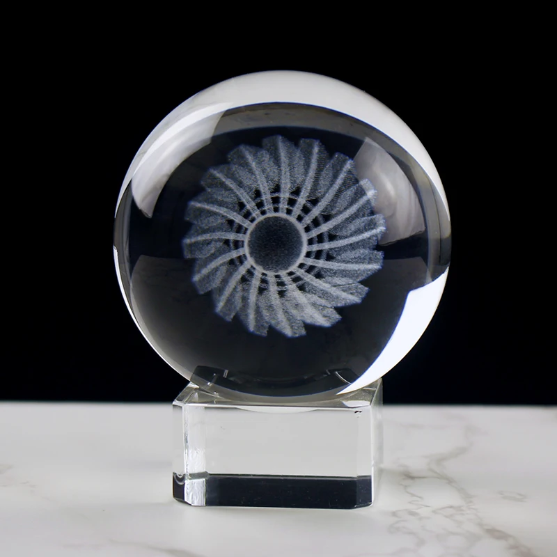 JY Best design custom K9 60mm clear glass 3d laser engraving crystal ball