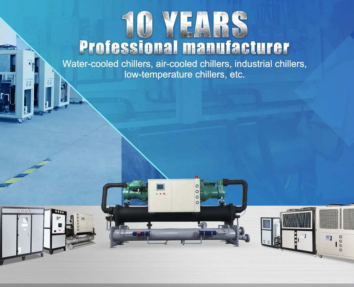 70 90 100 tons Plastic Industrial Water Cooled Screw Chiller for Plastic Injection Molding Machine