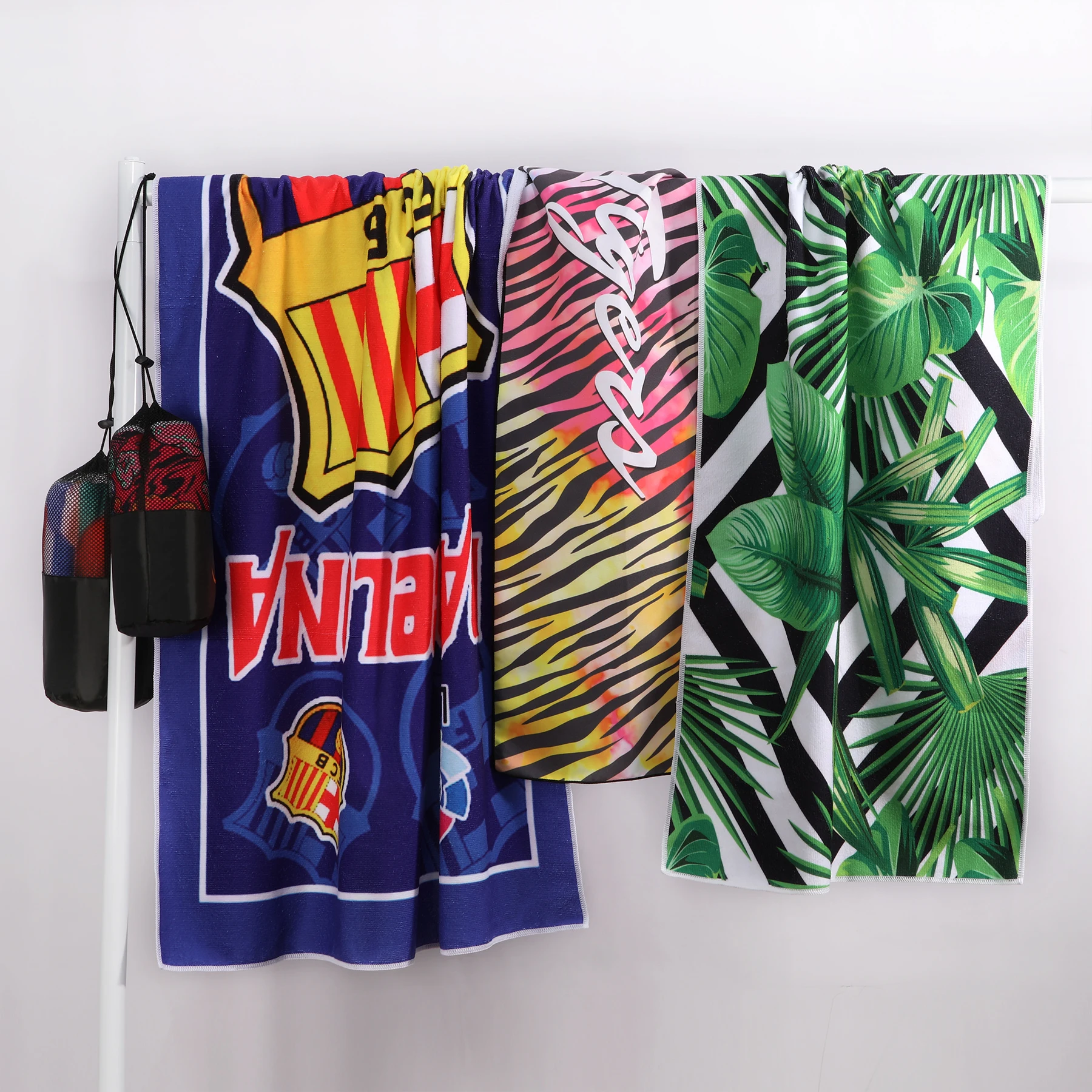 Lightweight Rpet Best Selling Recycled Large Printed Microfibre Suede Wholesale Sand Free Microfiber Custom Beach Towel