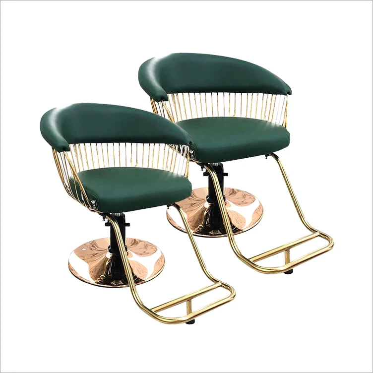 green synthetic leather beauty set all purpose salon chairs