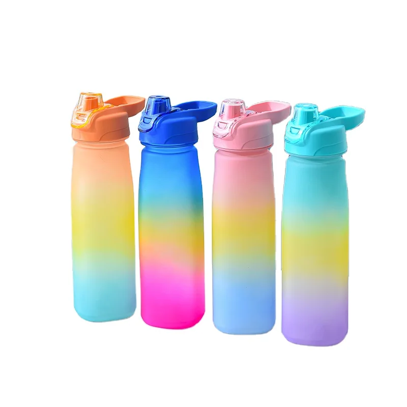 Wholesale Eco Friendly Plastic Water Bottle Custom Motivational Sublimation Bpa Free 32oz Reusable Gym Gallon Sport Water Bottle