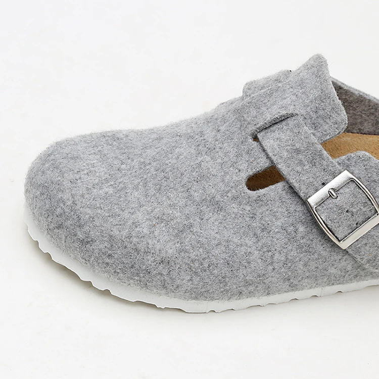 
Casual Shoes Woolen Cloth Uppers Sandals Women Outdoor Wool Felt Slippers <span style=