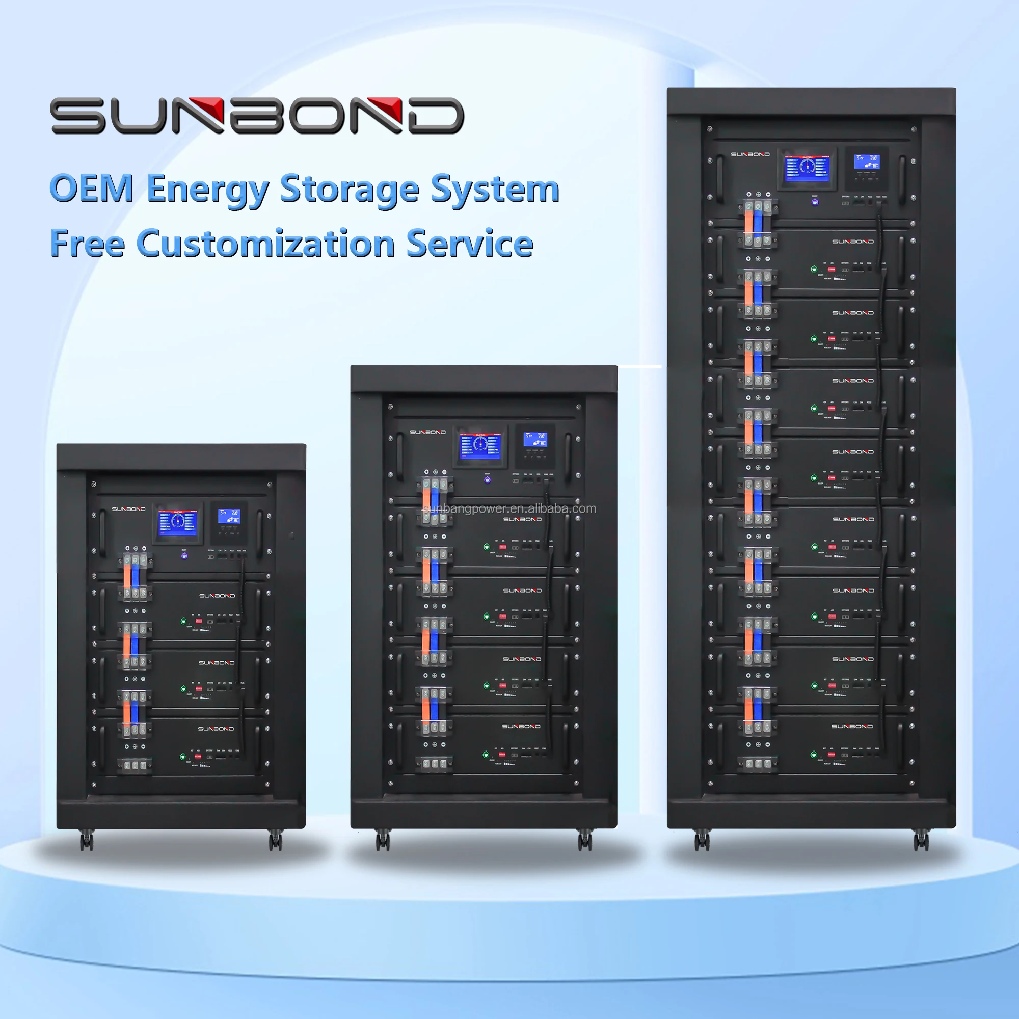 48V 200Ah 10240Wh 6000 Cycles PC Monitor Max 32 Parallel 51.2V 200Ah LiFePO4 Battery Pack Built-in 16S 200A BMS