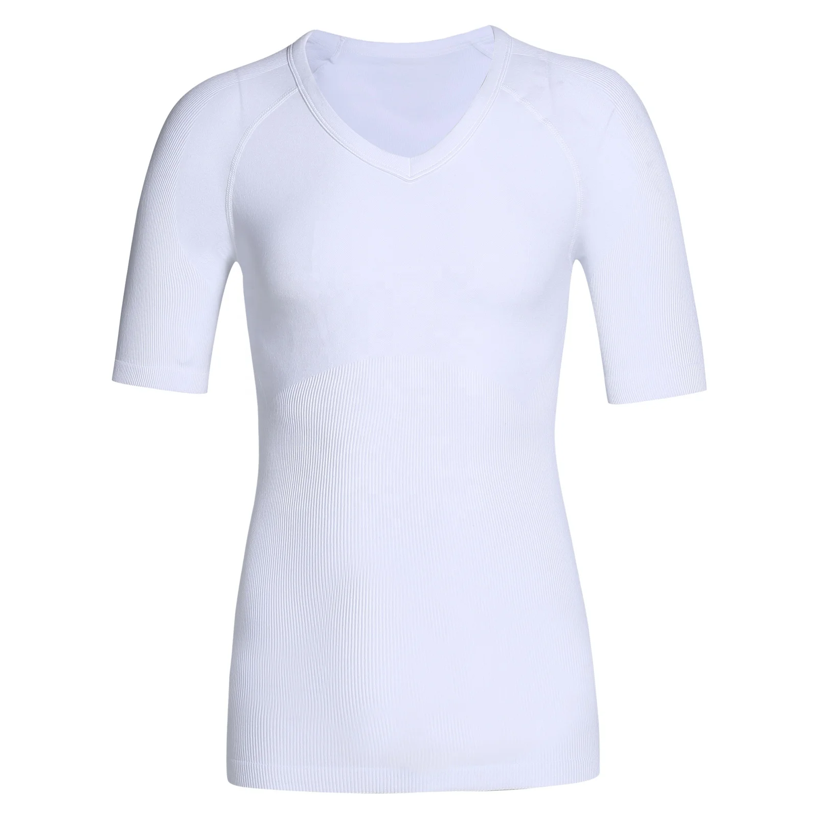 MeiSu W050WH Seamless V-Neck Posture Correction Light Version Compression Dropshipper Invisible Shaper Shirt