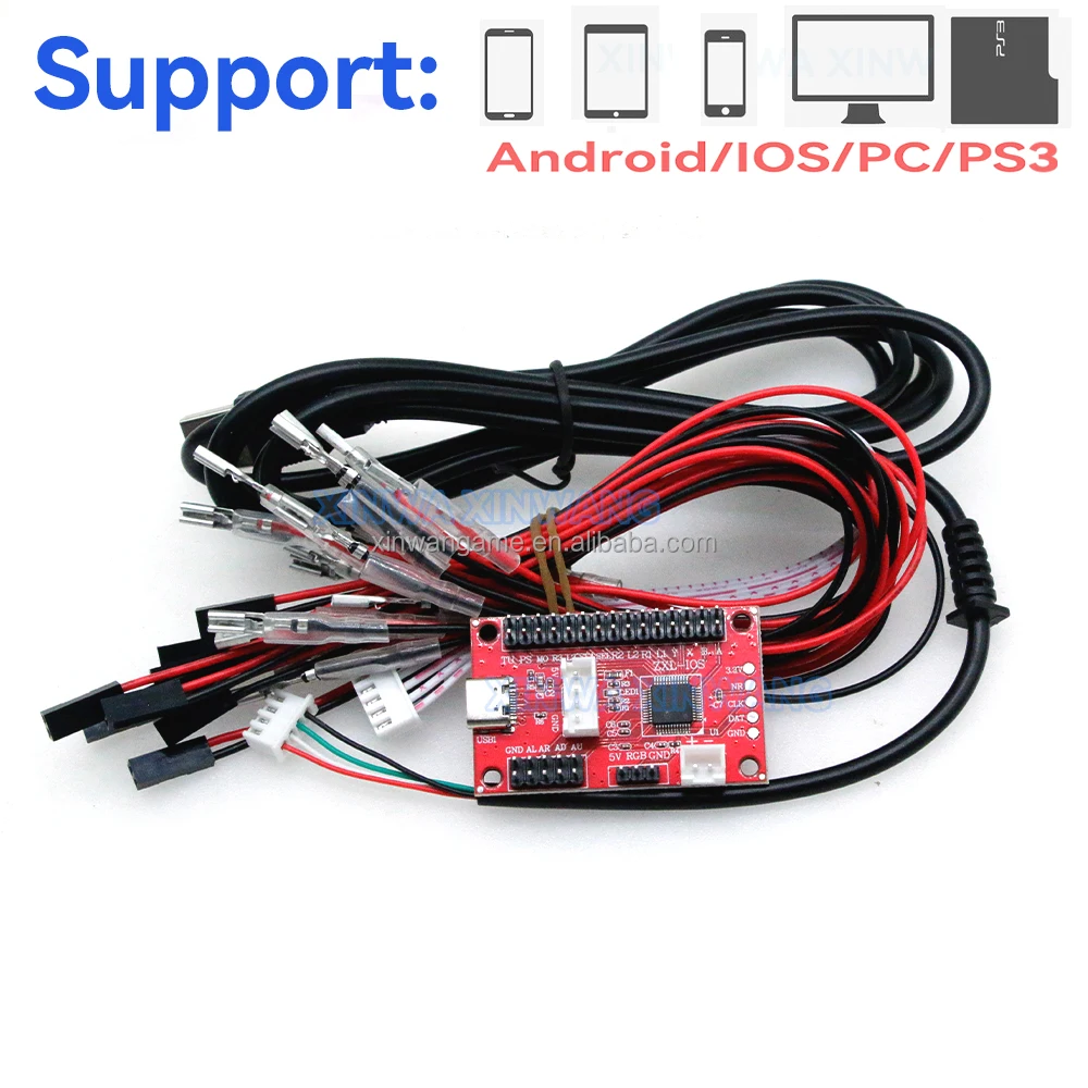 Для ПК PS3 IOS игра DIY Kit аркадная палка Нулевая задержка USB энкодер плата SANWA Джойстик контроллер кнопок инструментарий