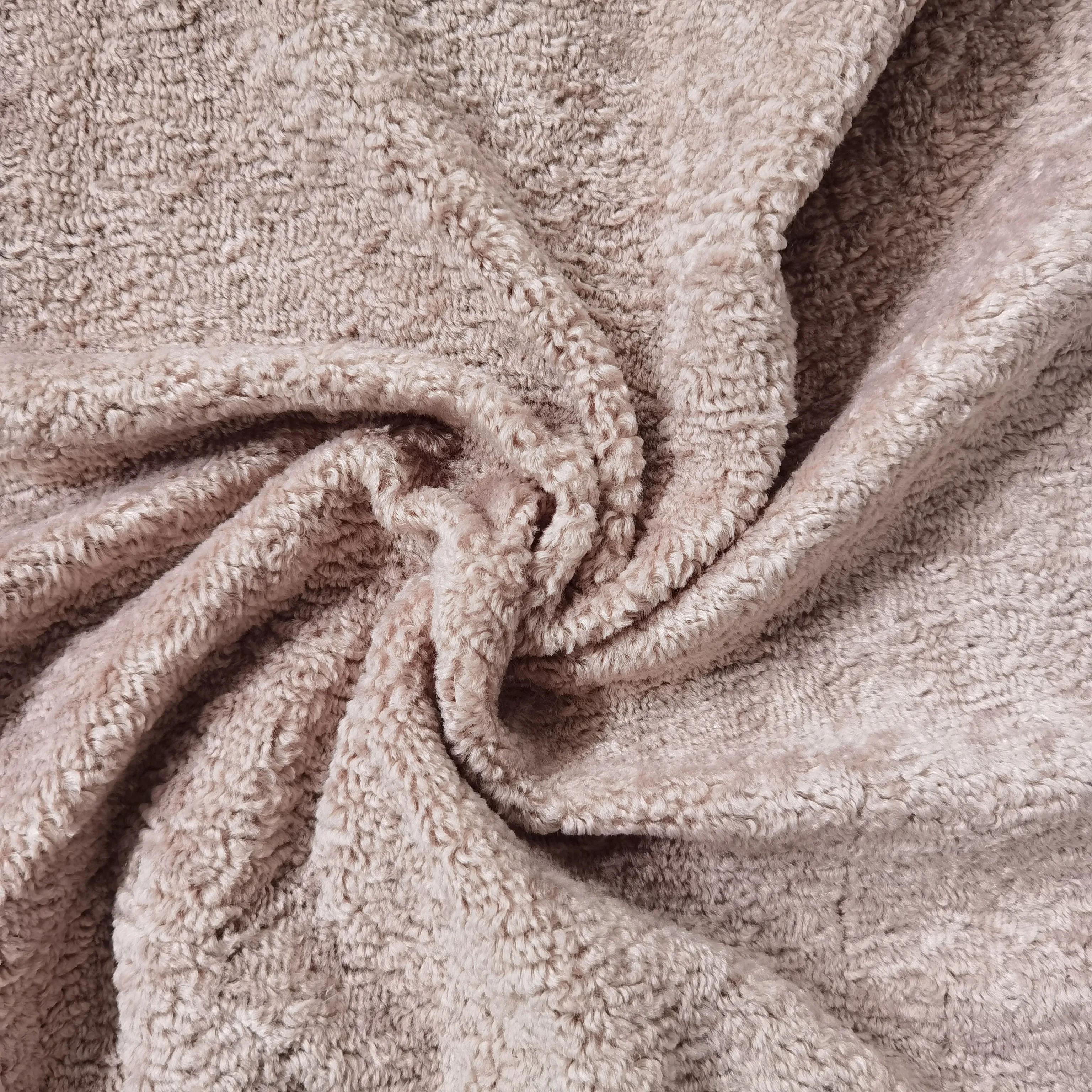 recycled african print Single side 100% polyester plush toy hometextile teddy sherpa fabric