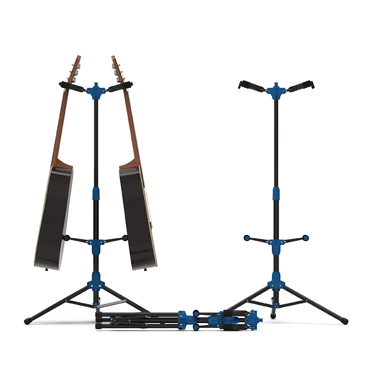 GS-212 Galux guitar accessories double-bracket type floor stand Adjustable folding guitar stand Portable foldable guitar stand
