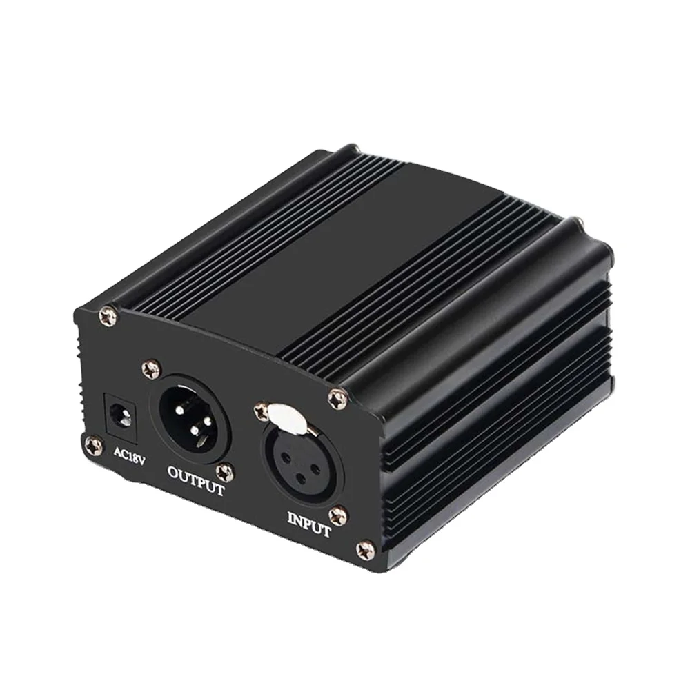 Factory Price 1i1 Mini 48V Phantom Power Supply with Power Adapter for Condenser Microphone