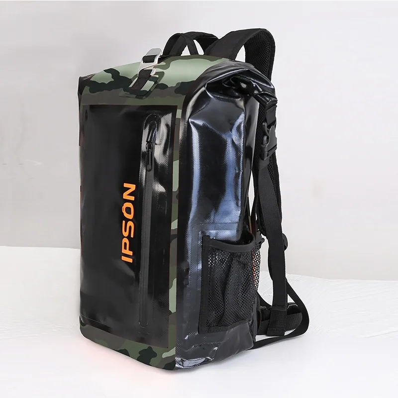 
IPSON PVC Roll Top camouflage Waterproof Dry Bag Backpack Hunting Bag For Outdoor 