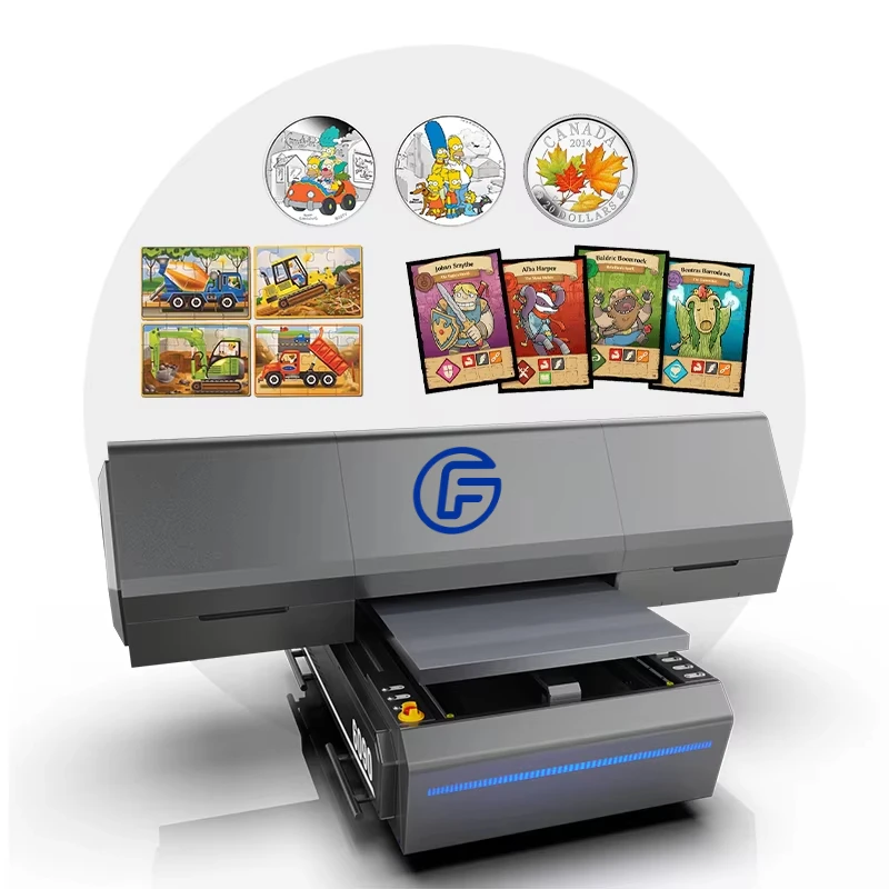 UV dtf Printer A2 flat panel large format leather phone case with camera Glass bottle color automatic printer