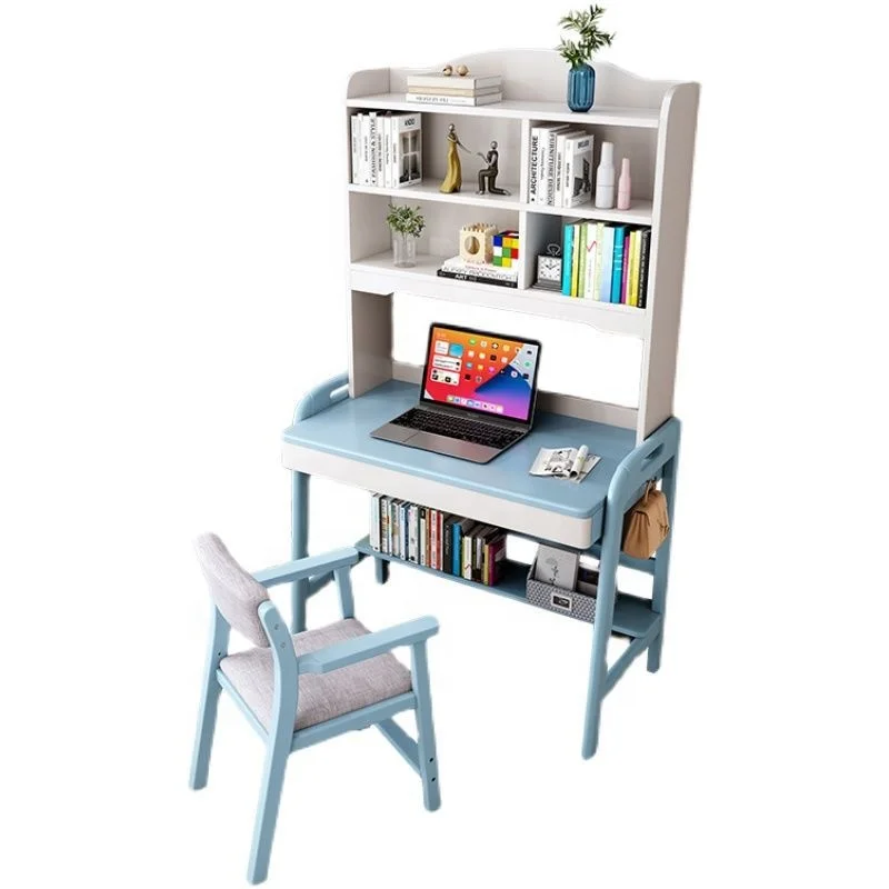 Bedroom furniture children studying table wood kids study writing desk and chair for student