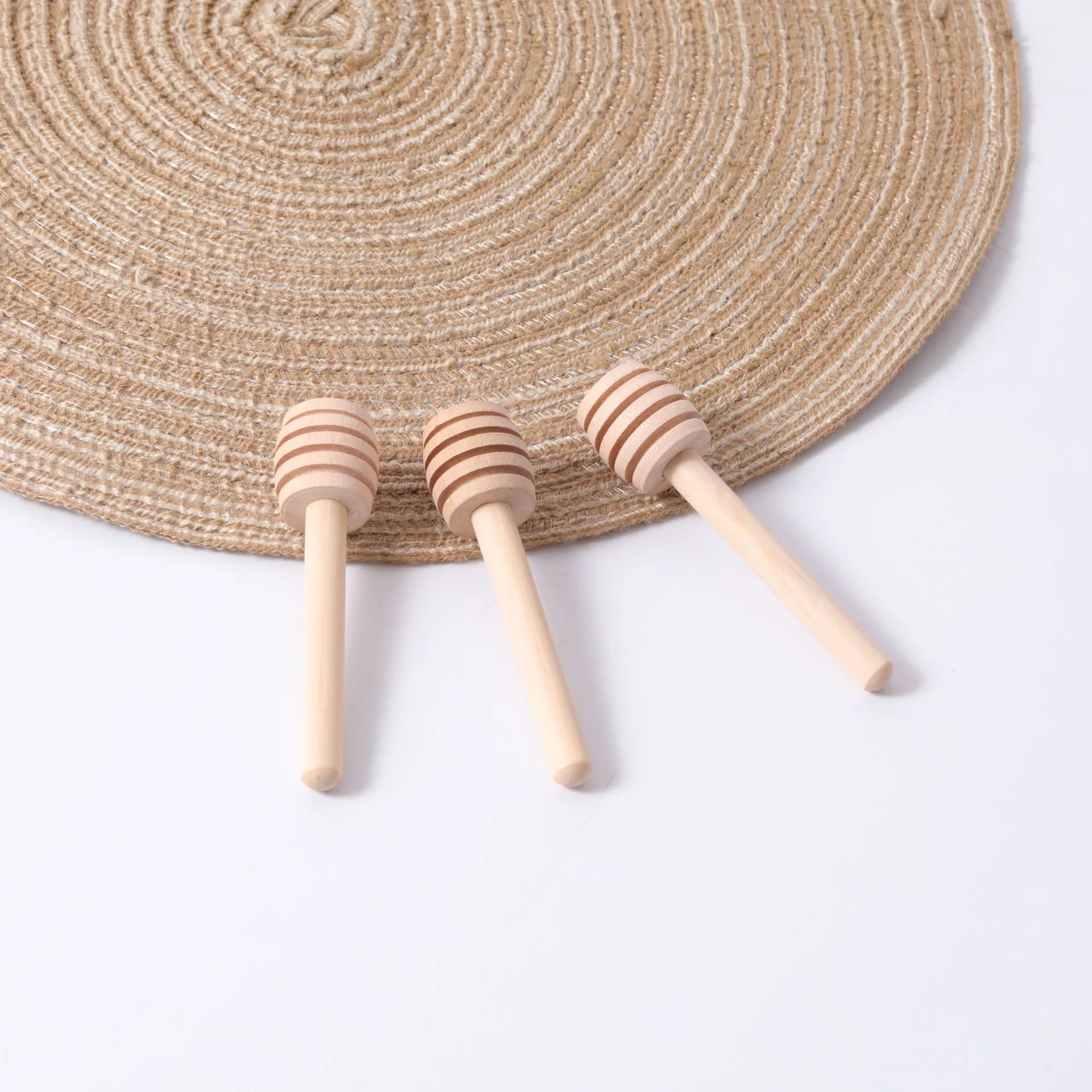 Wooden honey jams dipper sticks long handle honey jar coffee stirring rod