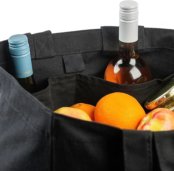 Best Shopping Inner Compartment Organic Cotton Washable Thick Edge Canvas Tote Bags Wholesale Canada