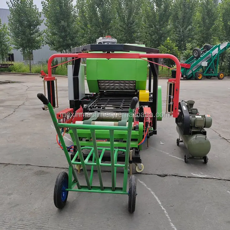 Moxin Automatic Corn Maiza Straw Hay Wheat Silage Packing Baler Machine
