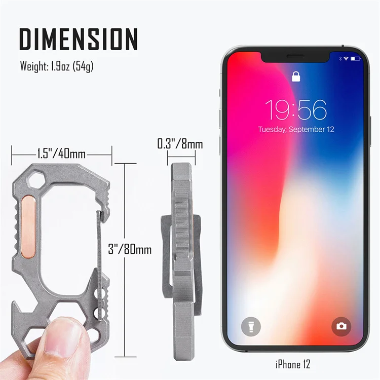 Multifunctional Carabiner Keychain Titanium Alloy Carabiner Key Chain Holder