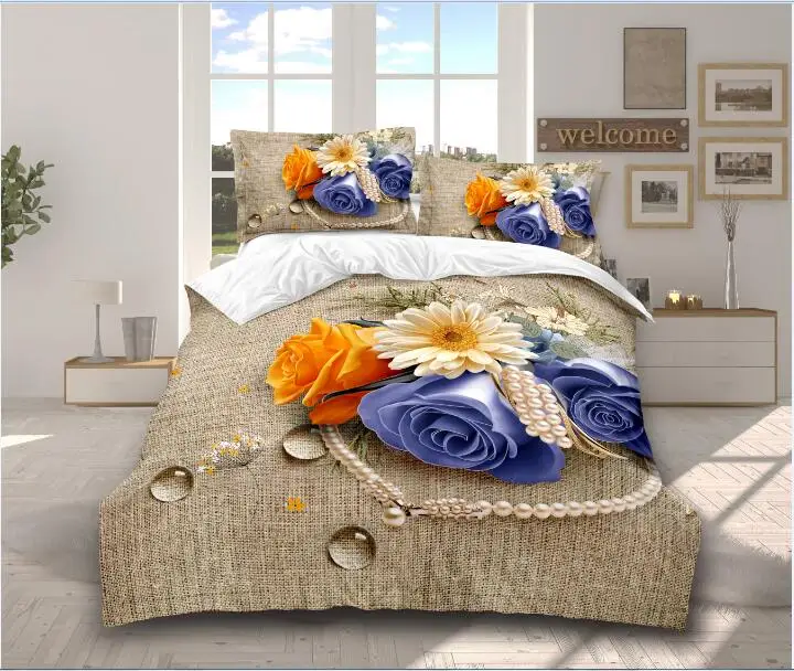 100% polyester bed sheet fabric printed 3d wholesale fabric