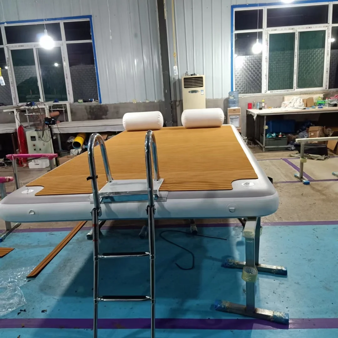 Надувная платформа коврик воздушный остров плот яхта плавающая понтонная док-станция для