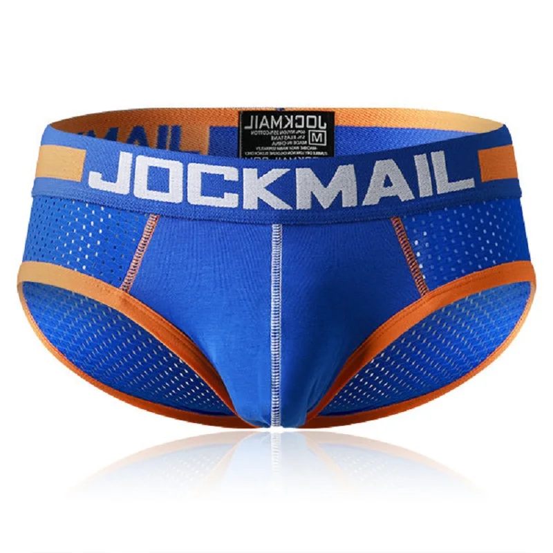 JOCKMAIL mesh briefs fashion men underwear large size sports Shorts Low waist jogging shorts Quick-drying swimming trunks