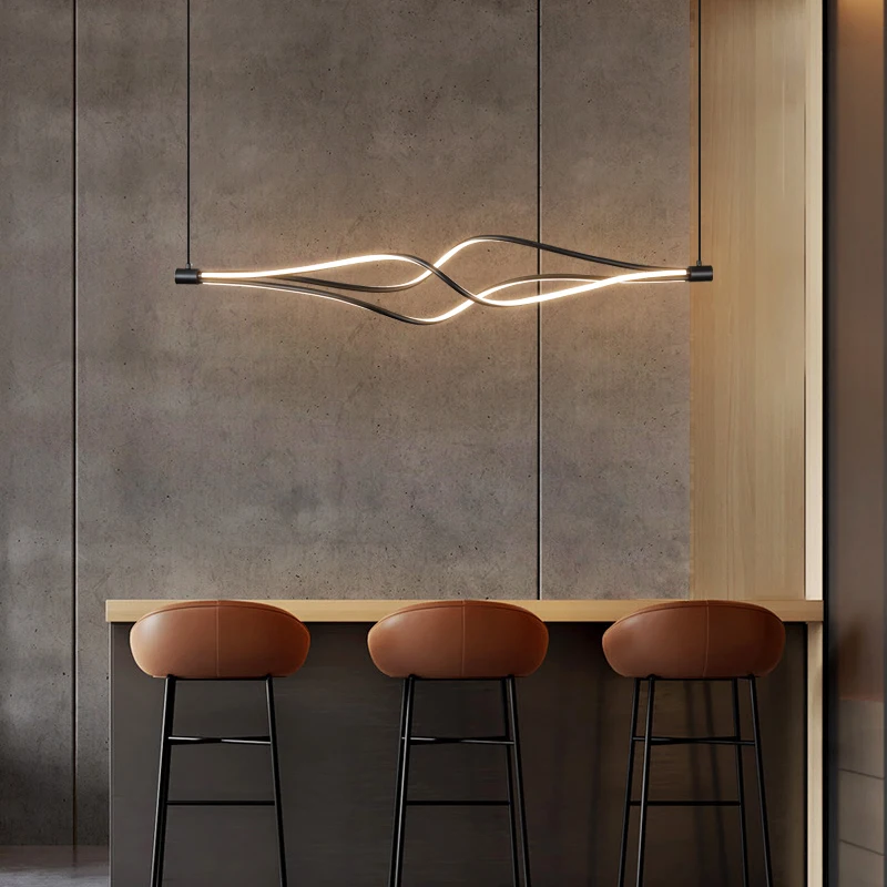Italian Designer Modern LED Aluminum Pendant Lamp Restaurant Kitchen Island Bar Cafe Minimalist Style Hanging Room ODM