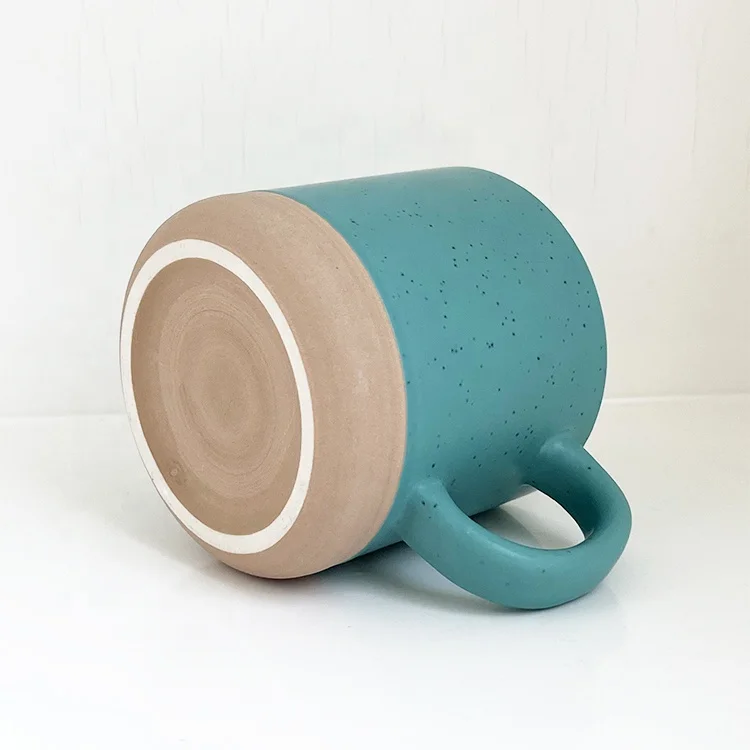 Customizable Logo Glaze Personalize Mug 330ml  Unglazed Base Ceramic Printed Mug with Raindrop Design