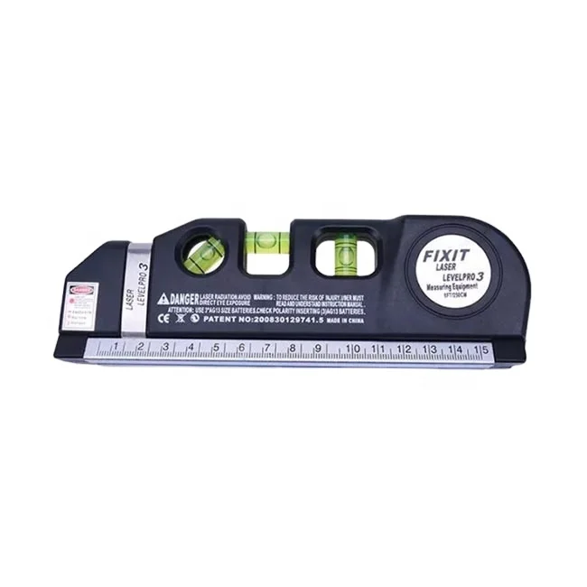 Standard Cross Line Laser 8 feet Measure Tape Ruler Tool Adjusted Metric Rulers Multipurpose Line Laser Level Kit