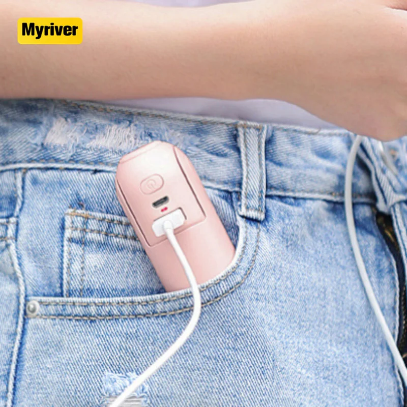 Myriver Usb Mini Portable Fan 2 Mode Adjustable Hand Held Cooling Fan For Outdoor Travel Office Summer Cool Gadget