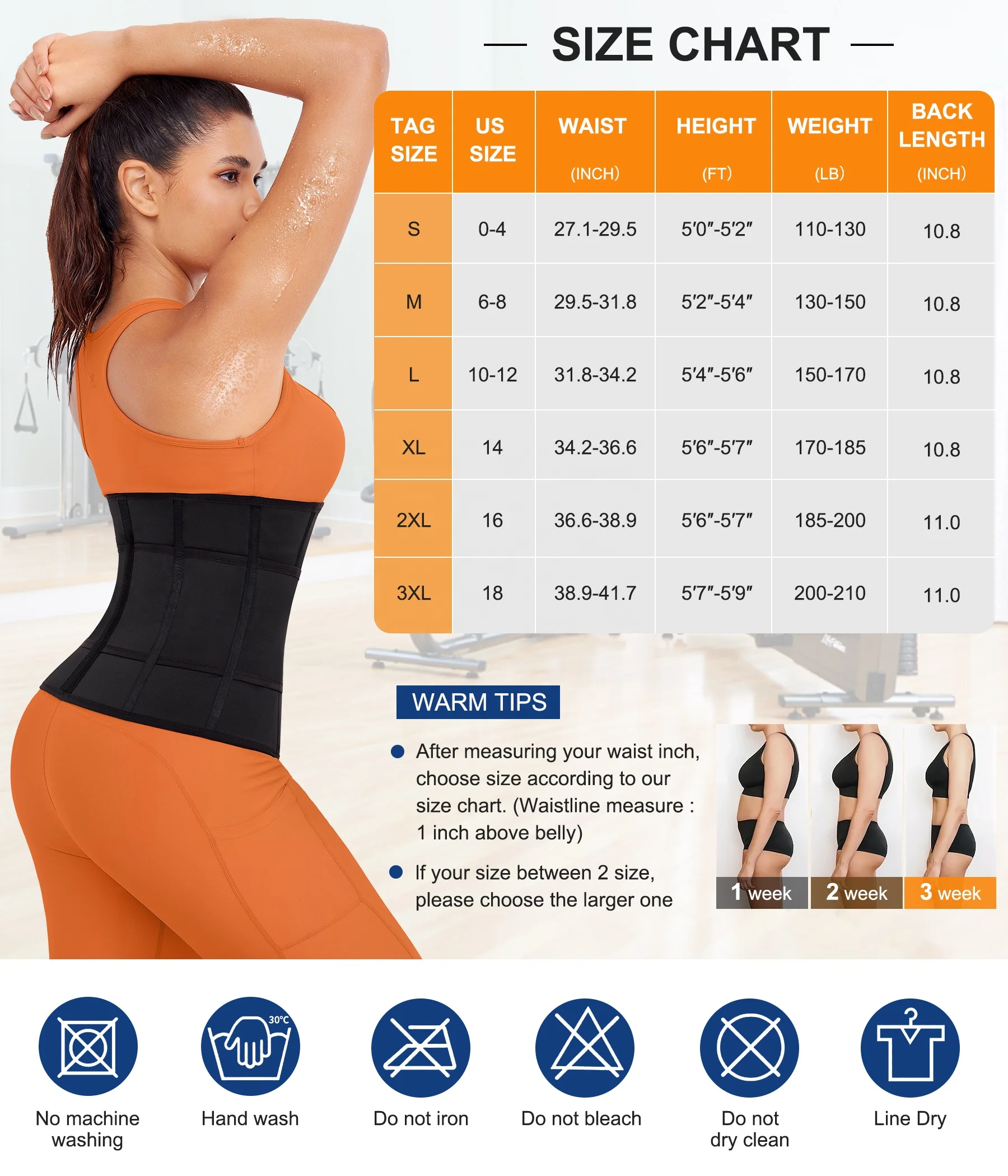Women Sweat Waist Trimmer Trainer Sauna Corset Workout Belt Belly Band Stomach Wraps Body Shaper Sports Girdle