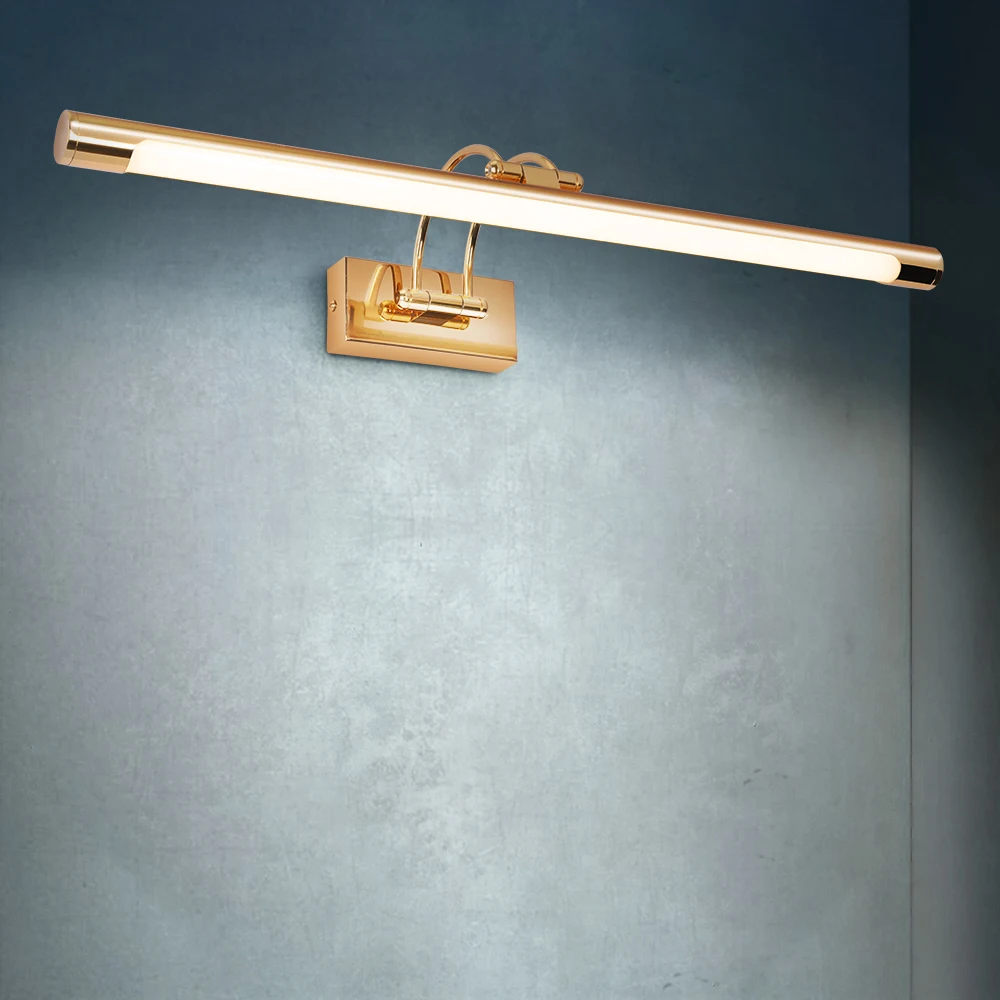 
8W 500mm golden wall lamp wholesale color gold led picture light mirror lamp hotel restaurant exhibition waterproof 