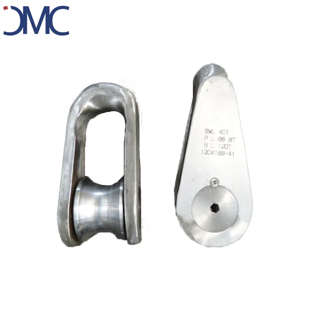 120T Mandal Fairlead Shackle With Roller Marine Hardware Wide Dee  Link Shackles