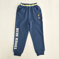 Hotsale Winter fashion knitted 100% cotton children casual soft Kids Pants for boy design sweatpants