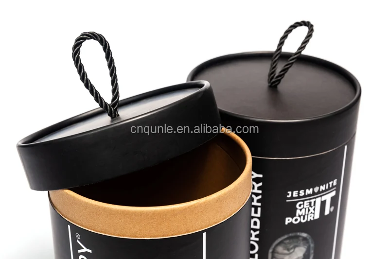biodegradable cardboard tube package box for candle luxury candle jars and packaging