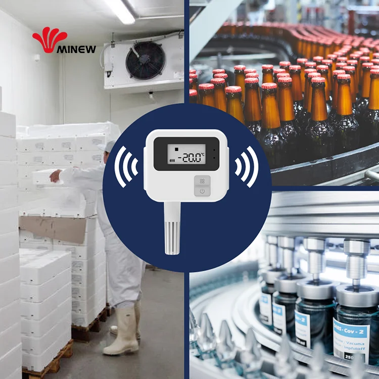 200 meters range wireless monitoring IoT sensor temperature indicator