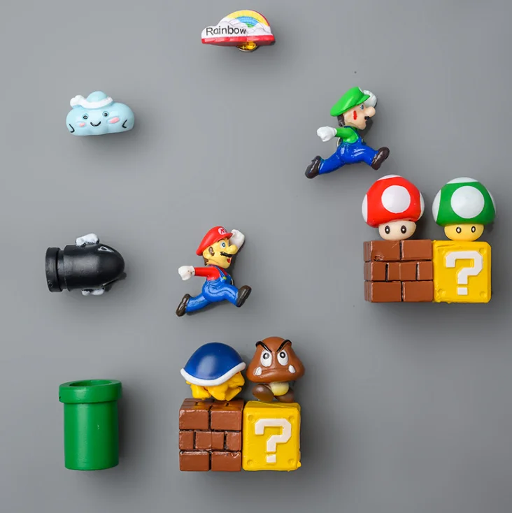 Fridge Magnets PVC Refrigerator Magnet Message Sticker Girl Boy Gift super mario magnet