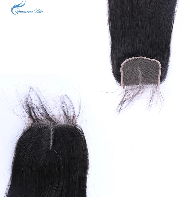 Guarantee hair remy virgin human lace closure straight natural color 4*4