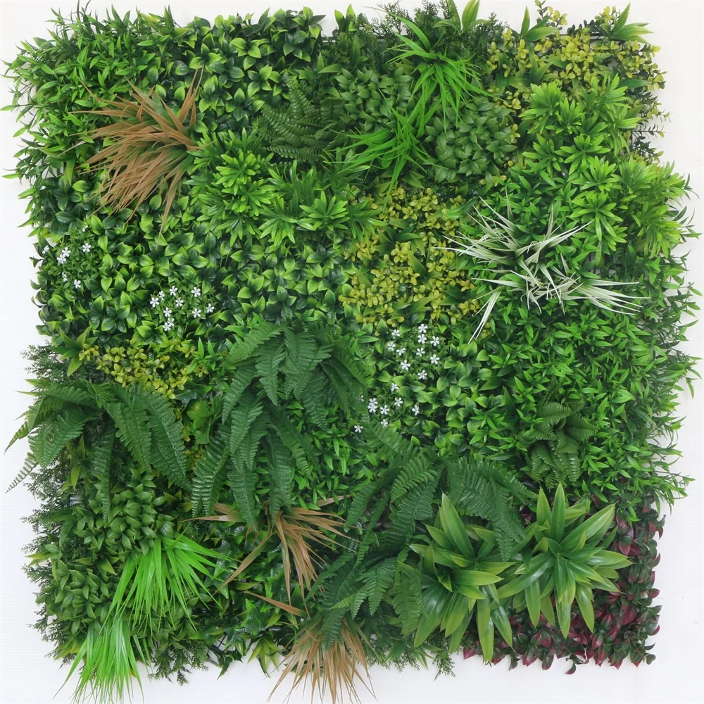 Factory price cheap artificial plant plastic leaves wall panel for interior decoration plastic grass