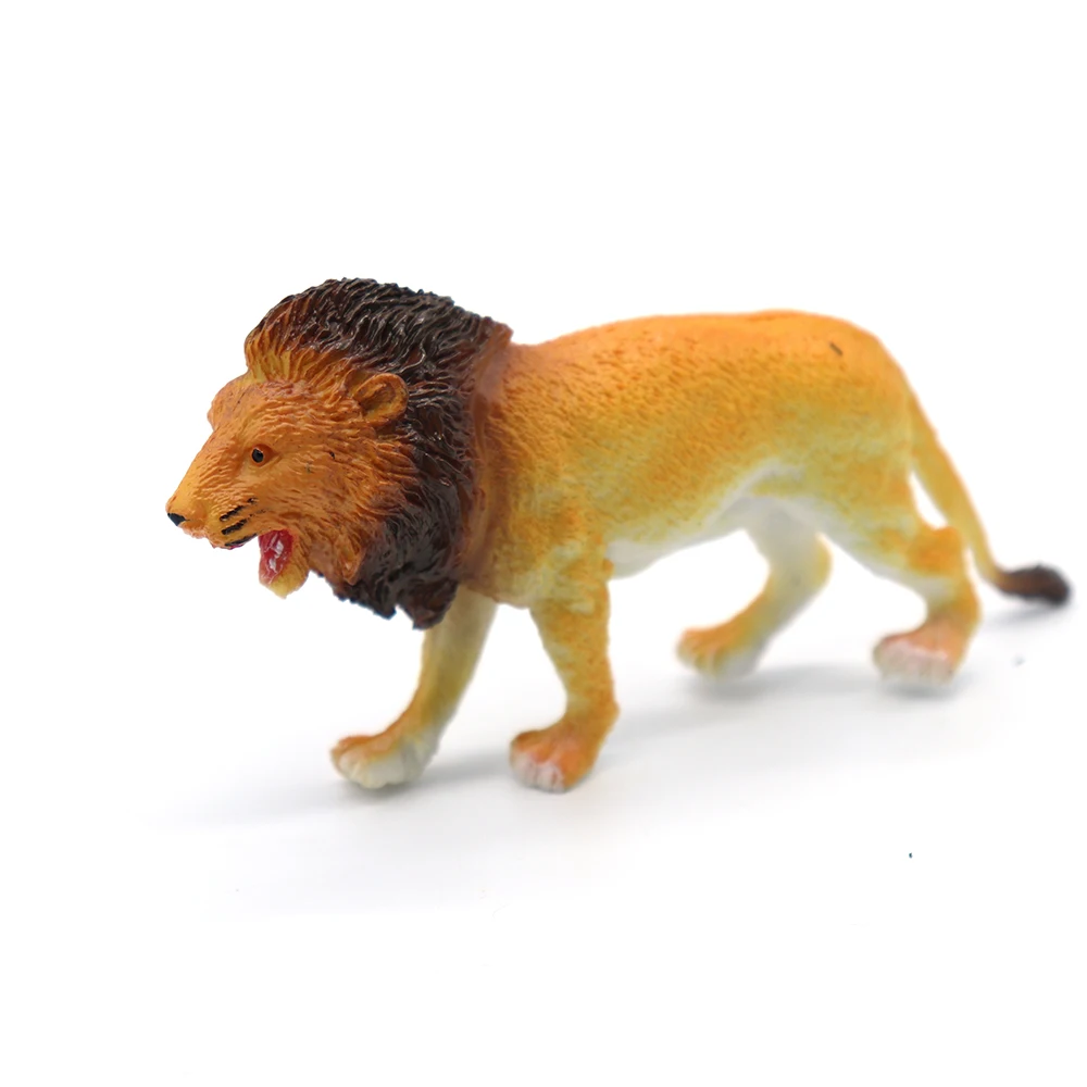 Customized Wildlife Lion PVC Statue Home Decoration Animal Ornament