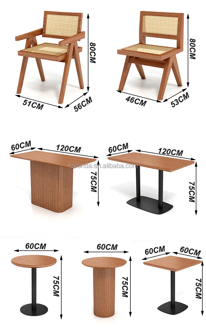 South East Asia Style Rattan Dining Chairs and table booth sofa chairs furnitures for restaurant