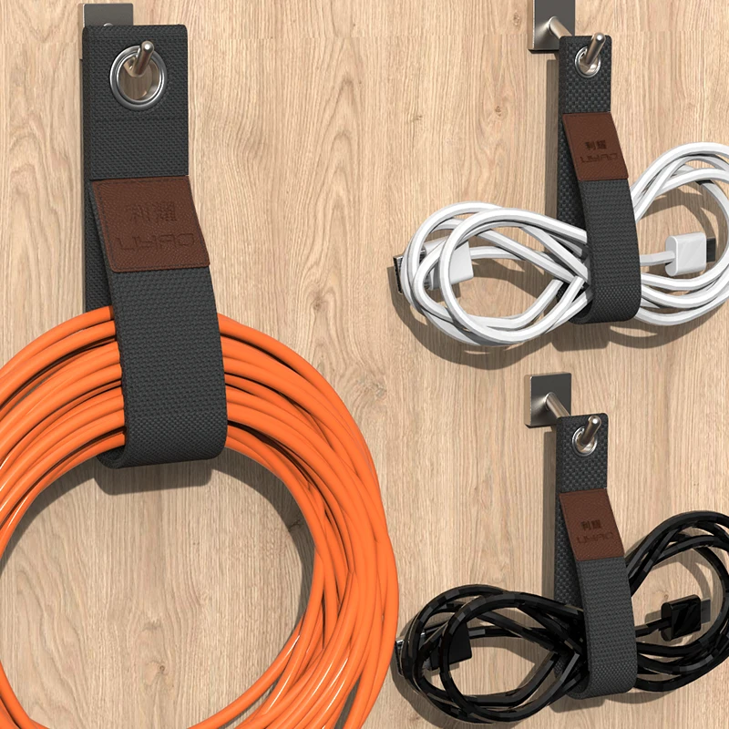 Heavy-Duty Adjustable Velcroes Storage Straps with Grommets Versatile Hook and Loop Wire Weight Holders for Garage Organization
