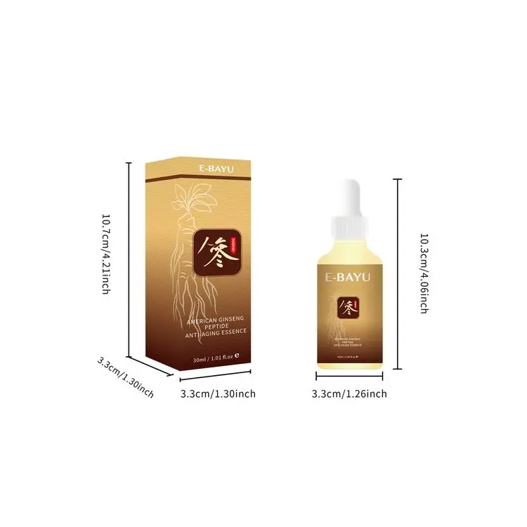 Low MOQ Hot sale Ginseng Essence Gold Polypeptide Anti-wrinkle Facial skincare moisturizing Ginseng essence
