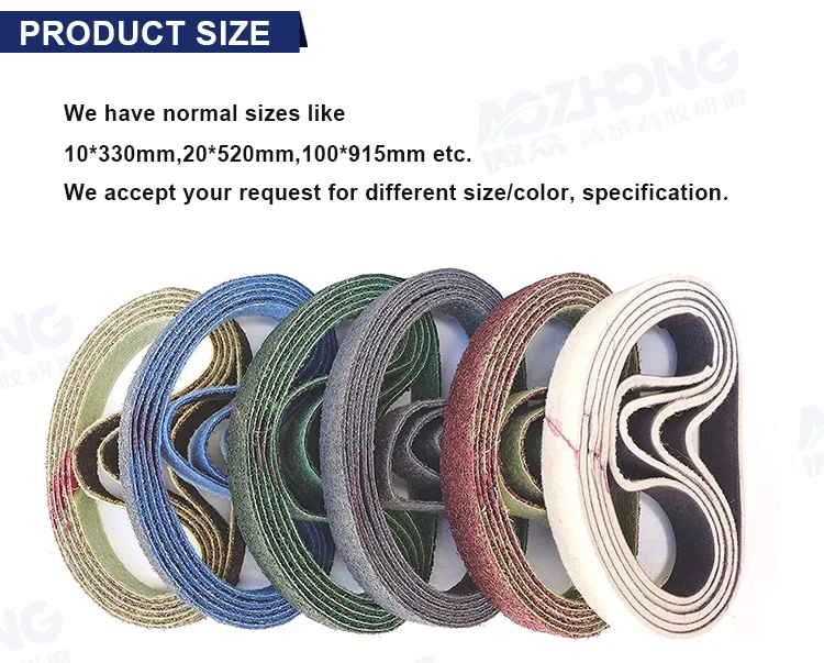 Nylon Abrasive Belt Stainless Steel Brushed Polished Abrasive Belt Stretchable Nylon Fiber Loop Linen Scouring Pad Band