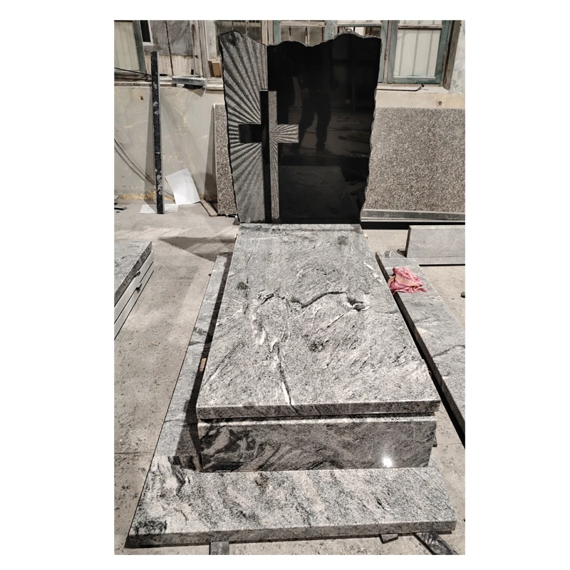 Wholesale Modern Design Composite Two Granite Stone Headstone Tombstone Headstones