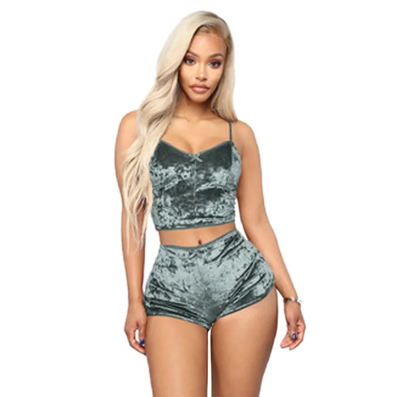 
Wholesale Casual Velvet Lounge Wear Women Sleepwear Pajamas Women Set Loungewear 