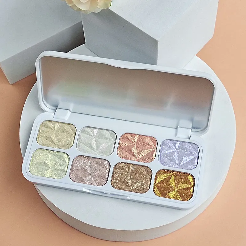 Romantic Bird Custom Logo Face Glow Cruelty Free Private Label Vegan Shimmer Bronzer Makeup 2 in 1 eyeshadow Highlighter Powder