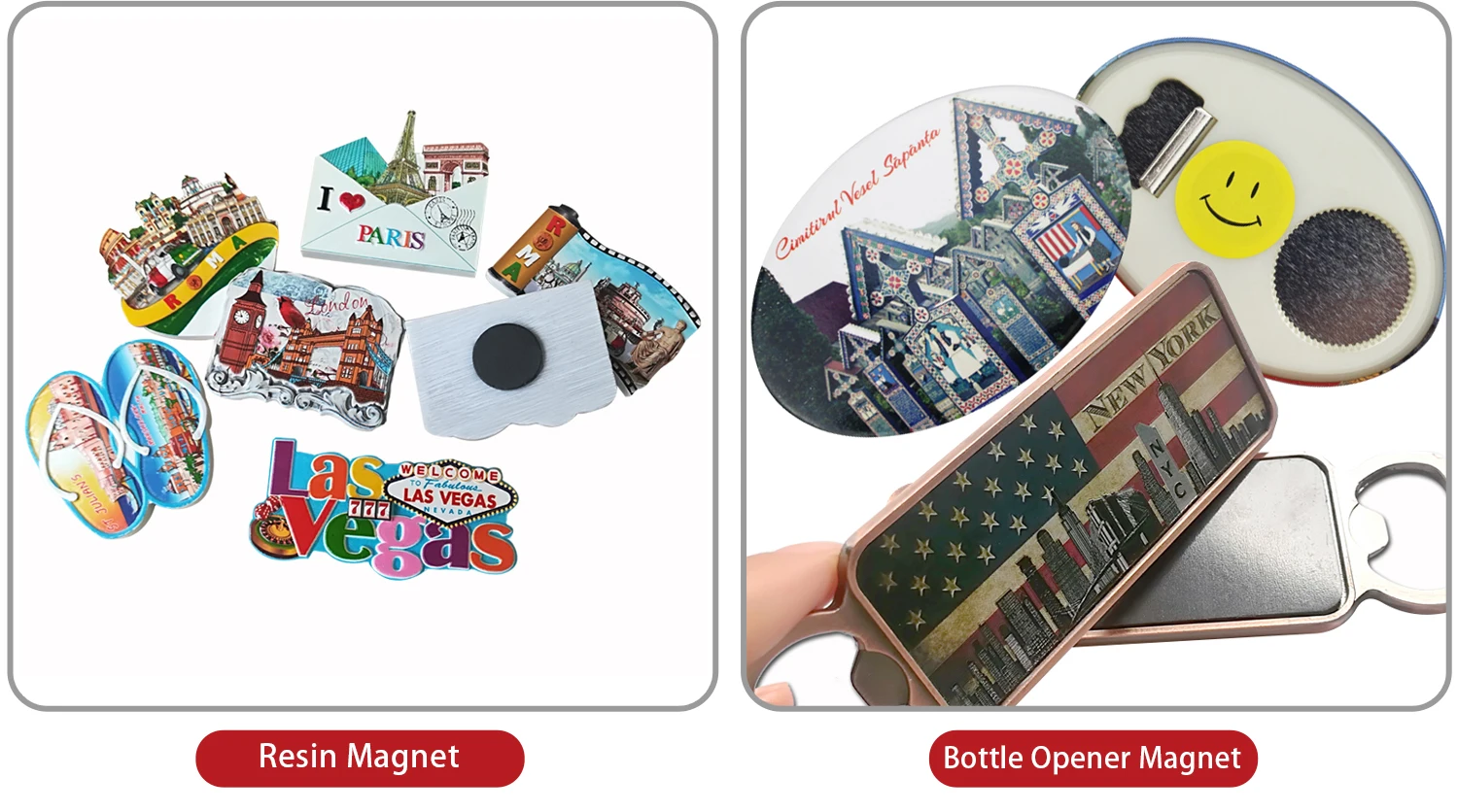 New Product Funy Door Magnetic Germany Souvenir Heart Cup Shaped Home aluminum foil Fridge Magnet