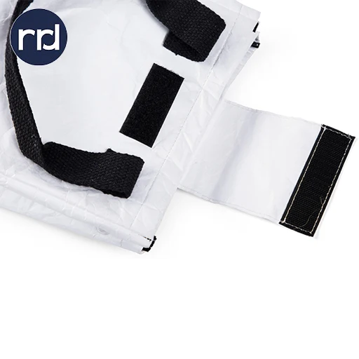 RR Donnelley High Quality Logo Print Dupont Waterproof Reusable Washable Customized White Tote Paper Beach Tyvek Shopping Bags